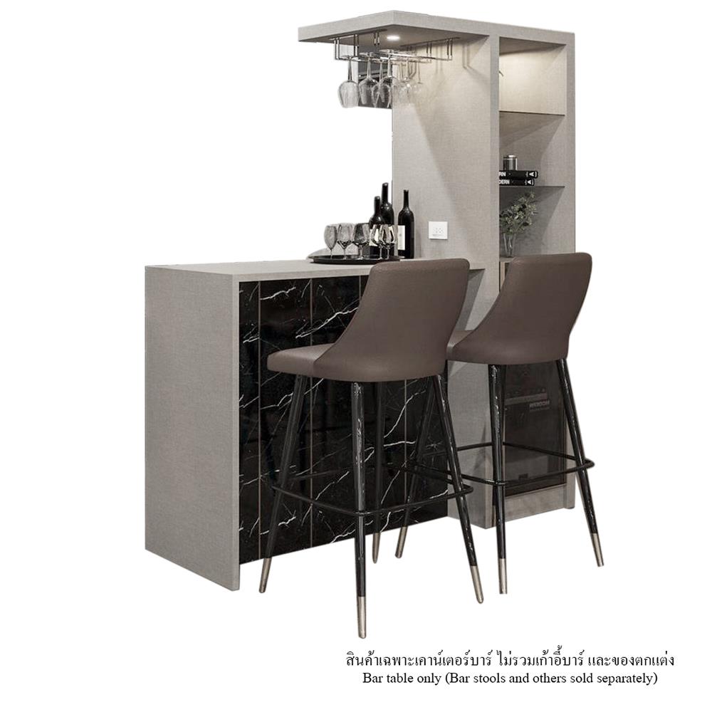 เคาน์เตอร์บาร์ตู้โชว์ฝั่งขวา SB FURNITURE MABEL 19208285 170 ซม. ลายหินอ่อนดำ