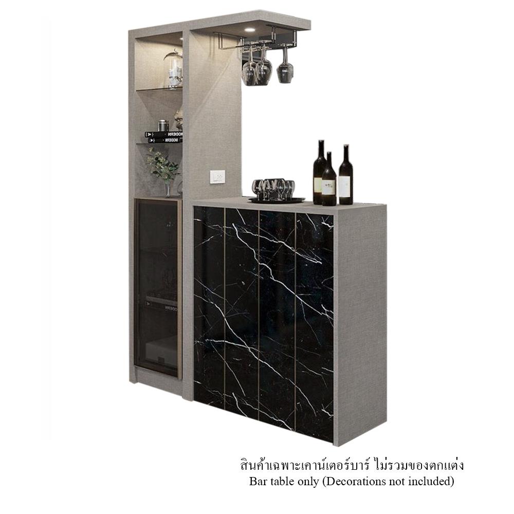 เคาน์เตอร์บาร์ตู้โชว์ฝั่งซ้าย SB FURNITURE MABEL 19208279 150 ซม. ลายหินอ่อนดำ