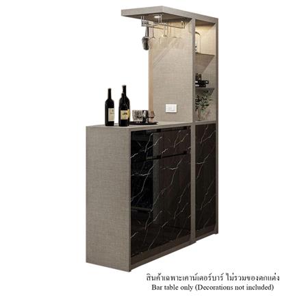 เคาน์เตอร์บาร์ตู้โชว์ฝั่งซ้าย SB FURNITURE MABEL 19208279 150 ซม. ลายหินอ่อนดำ_1