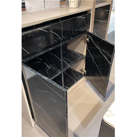 เคาน์เตอร์บาร์ตู้โชว์ฝั่งซ้าย SB FURNITURE MABEL 19208279 150 ซม. ลายหินอ่อนดำ_4