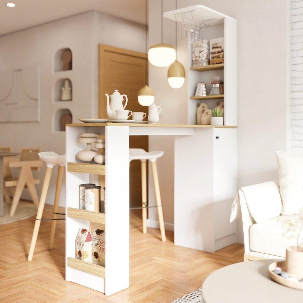 เคาน์เตอร์บาร์ SB FURNITURE NADIA 19211942 160 ซม. สีขาว