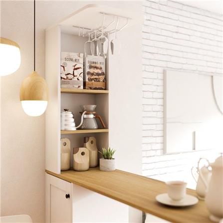 เคาน์เตอร์บาร์ SB FURNITURE NADIA 19211942 160 ซม. สีขาว_8