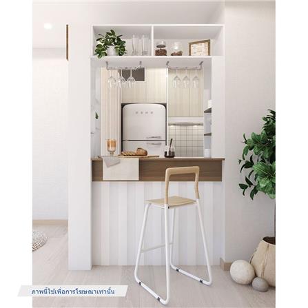 เคาน์เตอร์บาร์ชั้นวางฝั่งซ้าย SB FURNITURE SATOMI 19210735 140 ซม. สีขาว_7