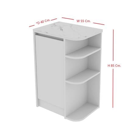 ตู้เตี้ยเข้ามุมขวา SB FURNITURE PURIN 19220507 55 ซม. สีขาว_6