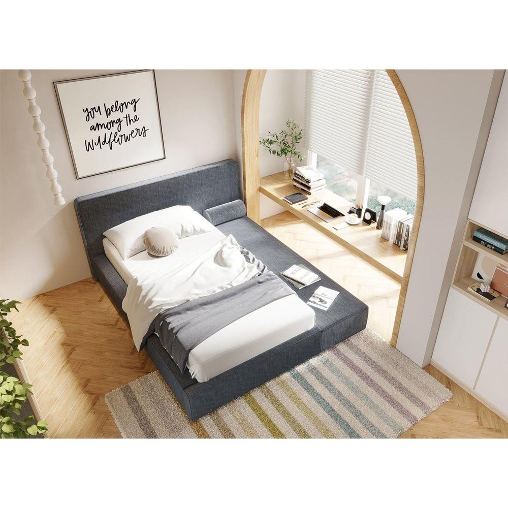 เตียง 3.5 ฟุต ฟังก์ชันฝั่งขวา SB FURNITURE LAVIQUE 19222787 สีเทา