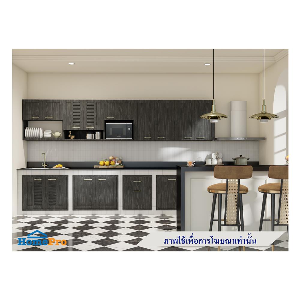 บานซิงค์คู่ JUPITER GLORY OAK 83x63 ซม. สีดำ