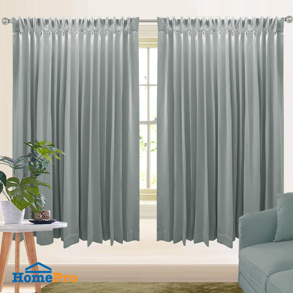 ผ้าม่านจีบ HOME LIVING STYLE BISTRO UV 180X160 ซม. สีเทา