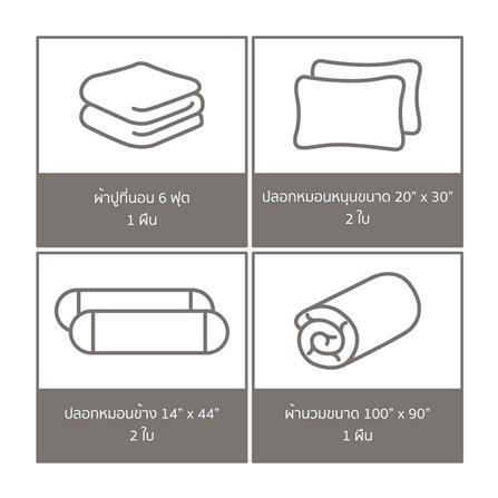 ชุดผ้าปูที่นอน 6 ฟุต 6 ชิ้น PREMIER SATIN PREMIER MIX SP031_5