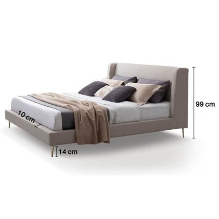เตียง 6 ฟุต SB FURNITURE FLAVIO 19212616 สีเทา_8