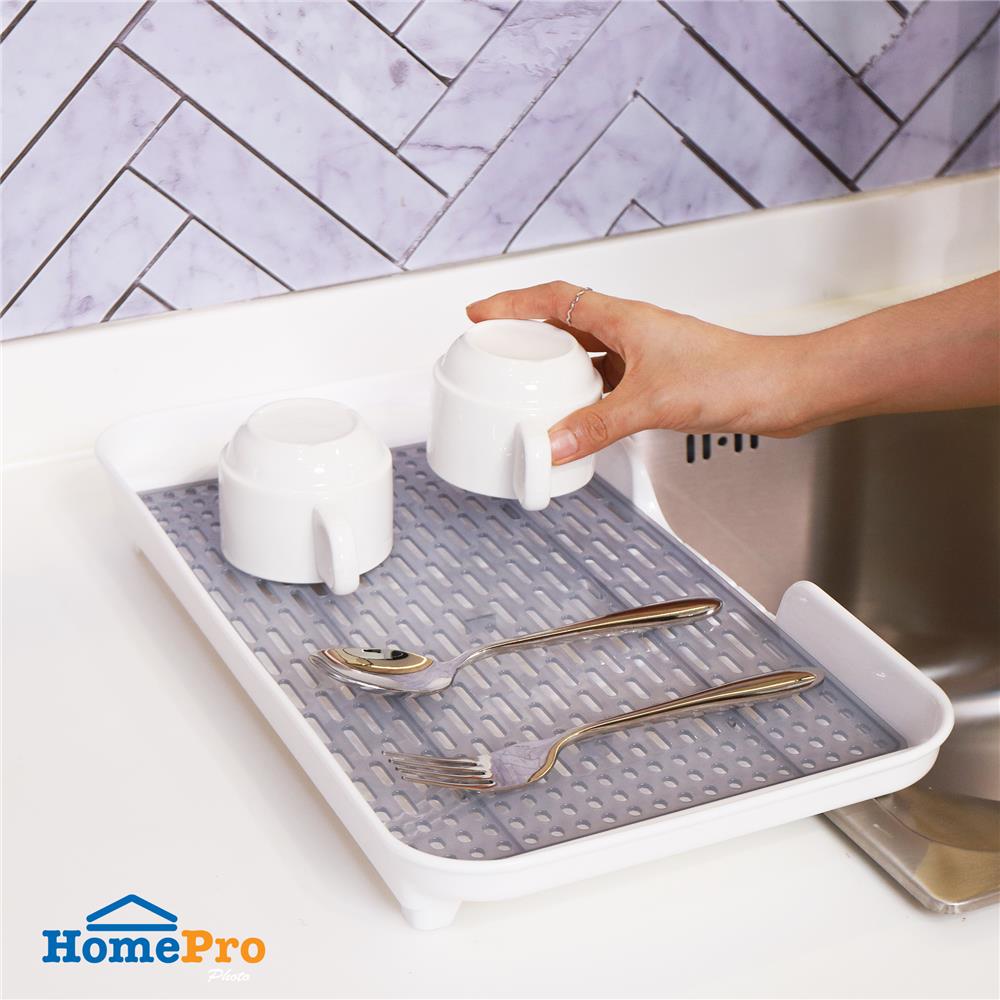 ถาดคว่ำแก้วและจาน พร้อมตะแกรงระบายน้ำ KECH