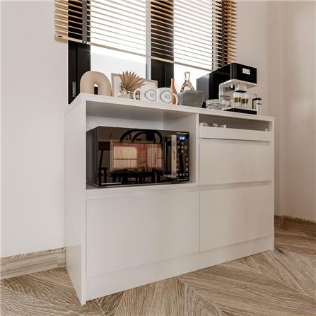 ตู้เตี้ย SB FURNITURE PURIN 19220503 120 ซม. สีขาว_5