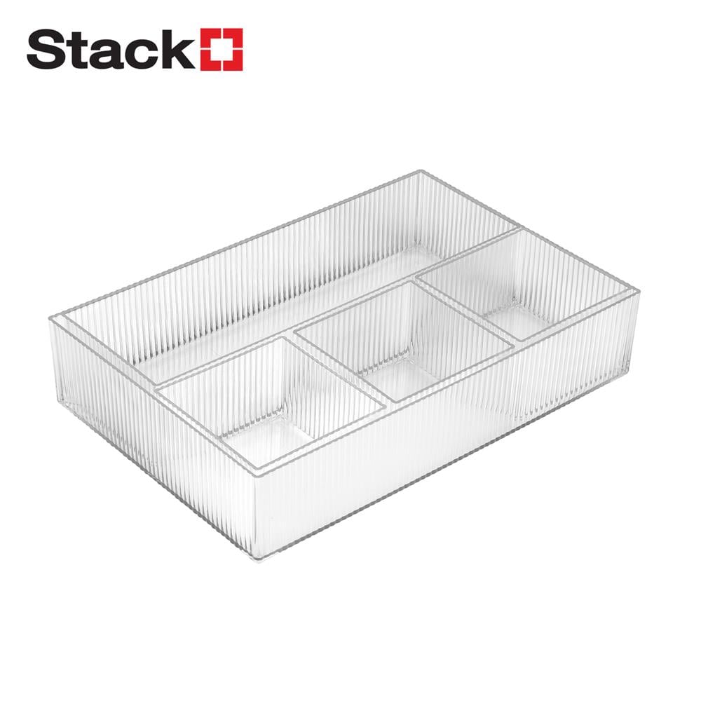ถาดจัดเก็บเครื่องสำอาง STACKO BREIS 31x21x6.4 ซม. (5 ชิ้น) สีใส