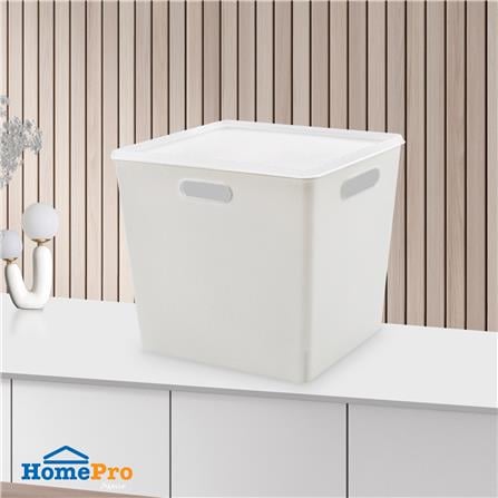 กล่องเก็บของมีฝา STACKO BT25-2 19.1x26.4x23 ซม. สีขาว_4