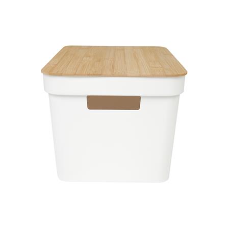 กล่องฝาไม้ 15 ลิตร STACKO HOMEY 35x26x22 ซม. สีขาว_4