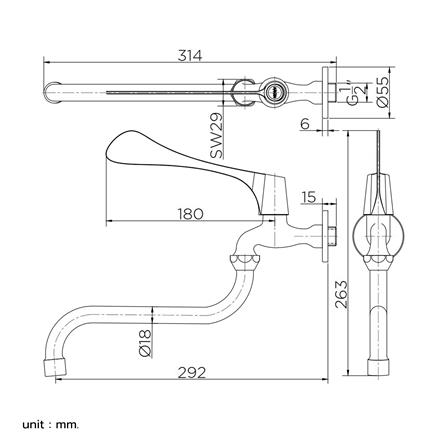 ก๊อกอเนกประสงค์ KARAT FAUCET KF-57-533-50 สีโครม_1