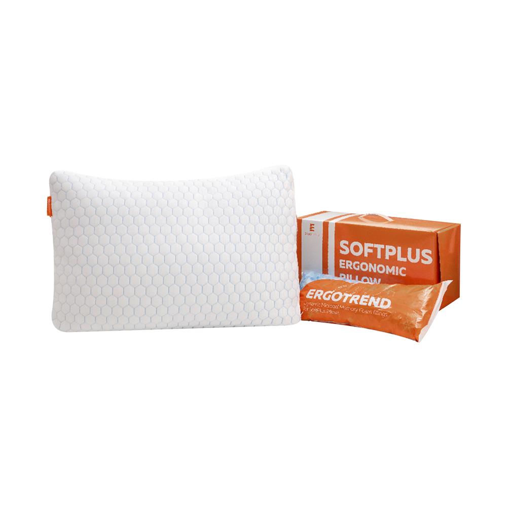 หมอนสุขภาพ ERGOTREND SOFTPLUS ERGONOMIC PILLOW 70X50X20 ซม. สีขาว