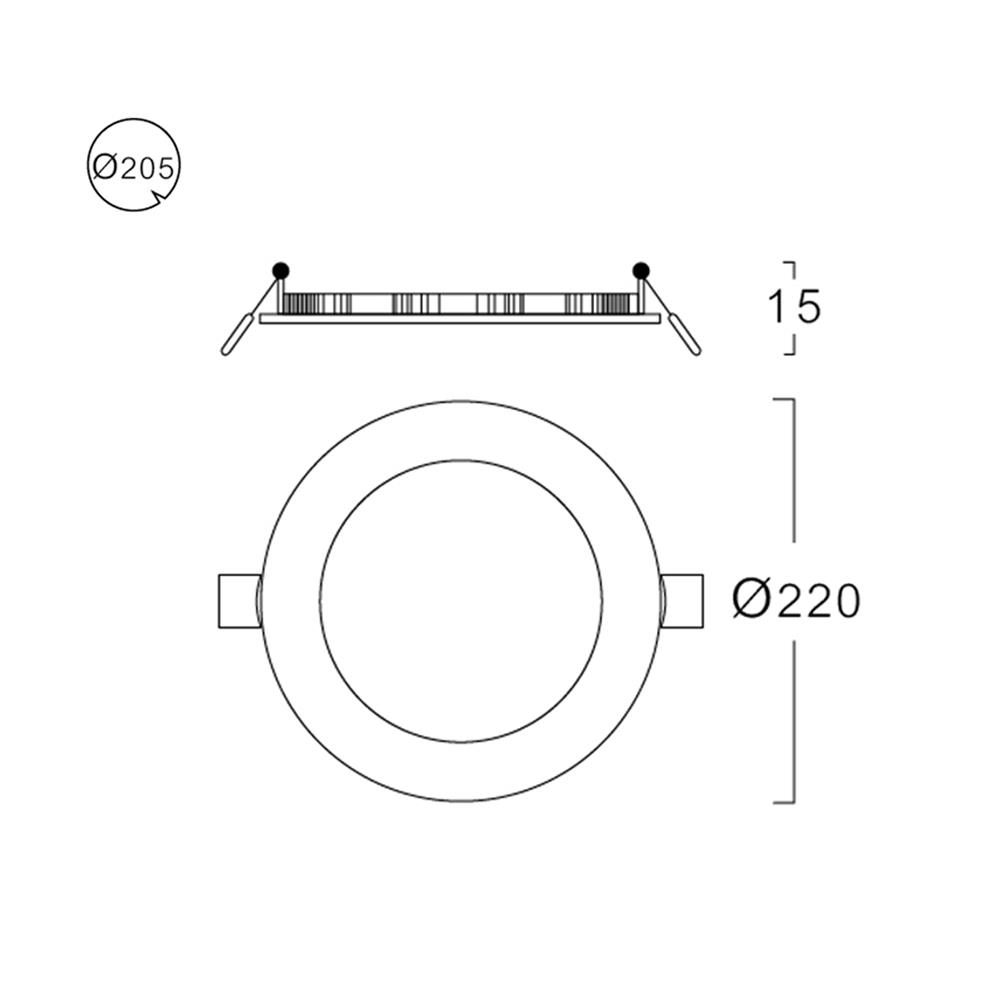 ดาวน์ไลท์ LED LUMAX 20-A0716 18 วัตต์ WARM WHITE 8.6 นิ้ว สีขาว กลม