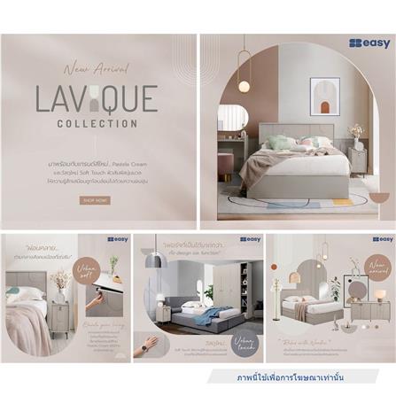 ตู้ท่อนบนตู้เสื้อผ้าเข้ามุมขวา SB FURNITURE LAVIQUE 19225501 149 ซม. สีครีม_2