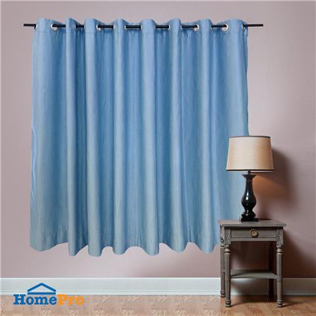 ผ้าม่าน EYELET HOME LIVING STYLE BEECH UV 270X160 ซม. สีฟ้า_4