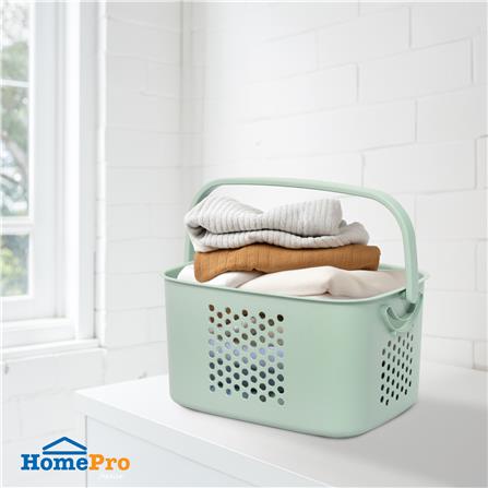 ตะกร้าผ้าเหลี่ยมเตี้ย PLIM CIRCULAR 1026 สีเขียว_4