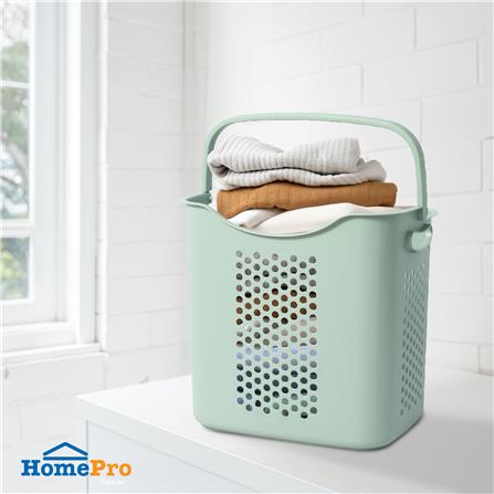 ตะกร้าผ้าเหลี่ยมสูง PLIM CIRCULAR 1025 สีเขียว_4