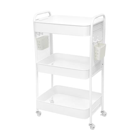 ชั้นวาง 3 ชั้น มีล้อ STACKO MISSY 44.7x30.6x77.9 ซม. สีขาว