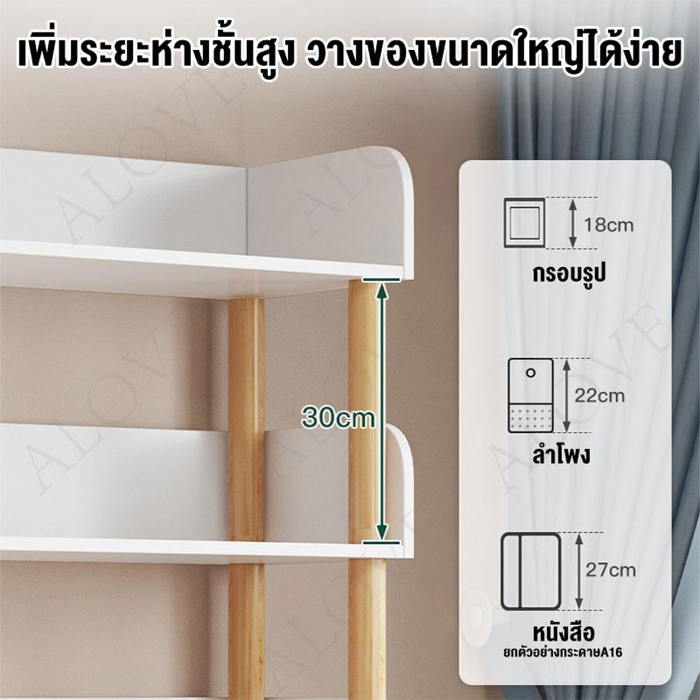 ชั้นวางของโล่ง 4 ชั้น HANSEN สีโซลิดโอ๊ค