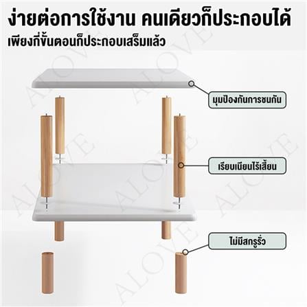 ชั้นวางของโล่ง 4 ชั้น HANSEN สีโซลิดโอ๊ค_10