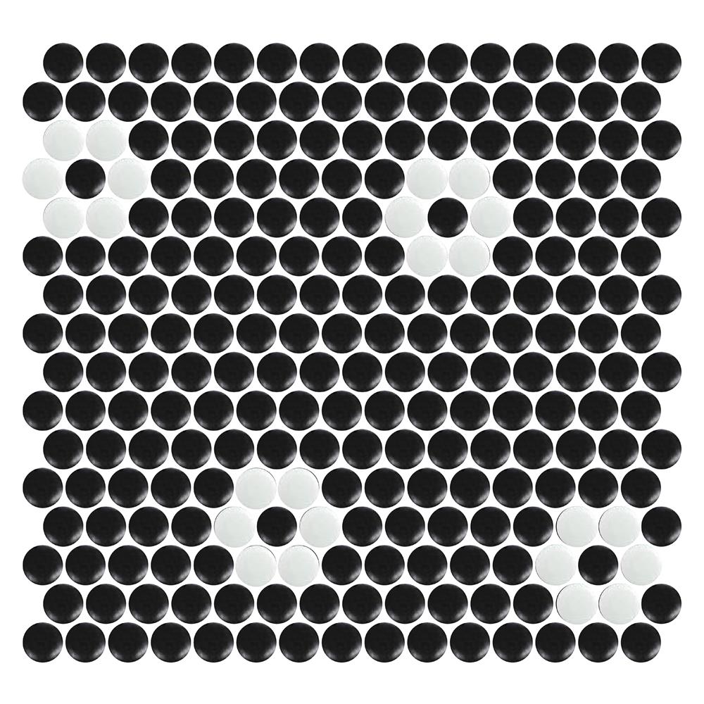 โมเสคพอร์ซเลน 30x30 ซม. GLASCERA ราวนด์ แพทเทิร์น 4 สีทูโทน