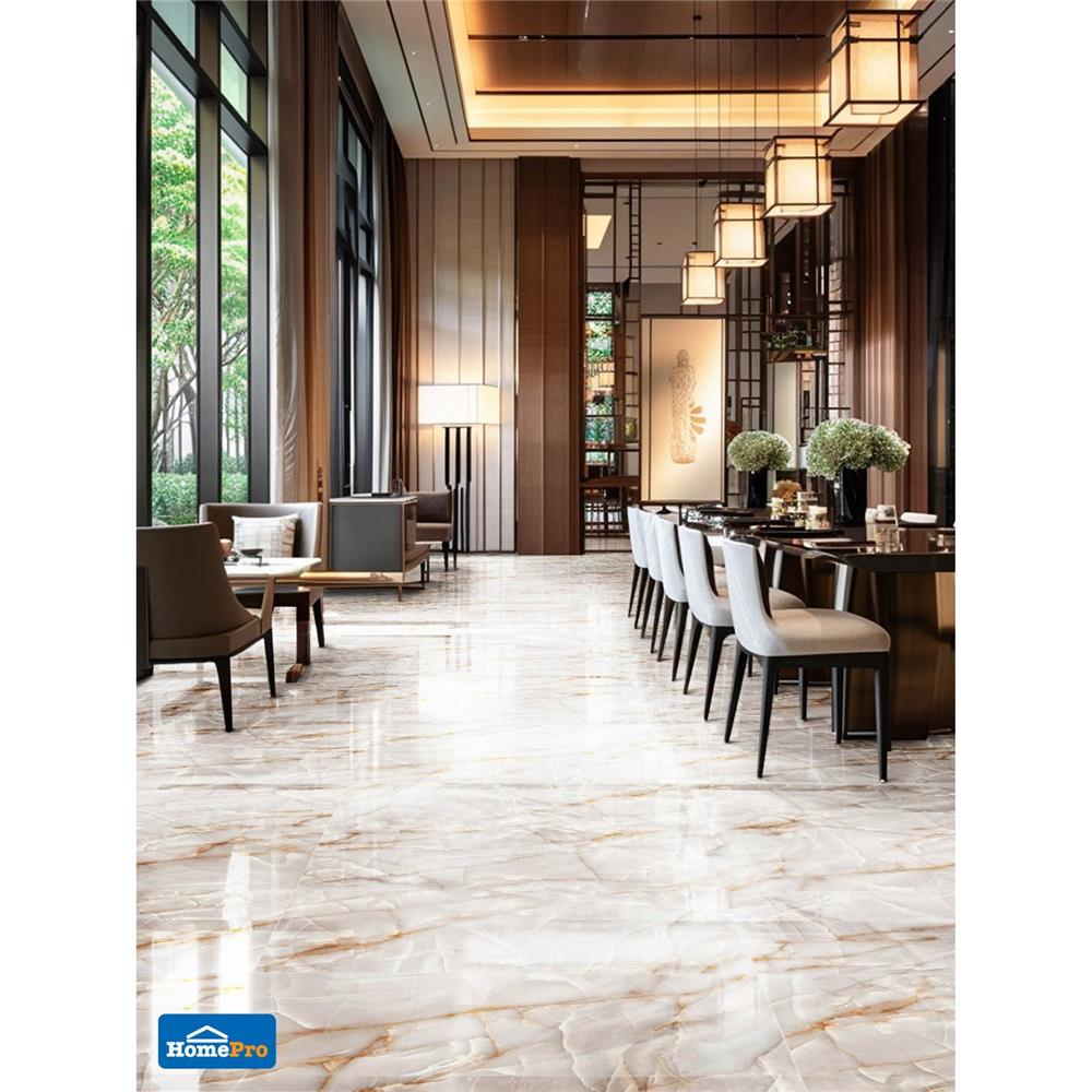 กระเบื้องพื้นพอร์ซเลน 80x160 ซม. TARA เนไฟรด์ เบจ 2.56 ตร.ม.