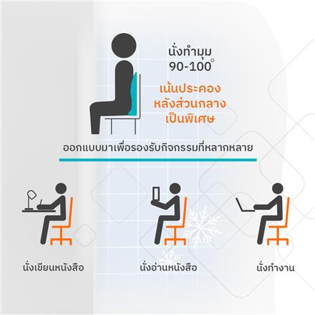 เบาะรองหลัง ERGOTREND MIDDLE BACK 16.5X16.5 นิ้ว สีดำ_6