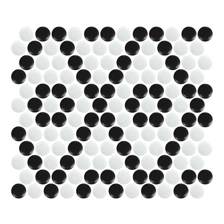 โมเสคพอร์ซเลน 22x24 ซม. GLASCERA ราวนด์ แพทเทิร์น 1 ทูโทน_0