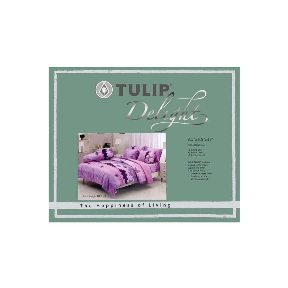 ชุดผ้าปูที่นอน 3.5 ฟุต 3 ชิ้น TULIP DELIGHT 60014-DL106