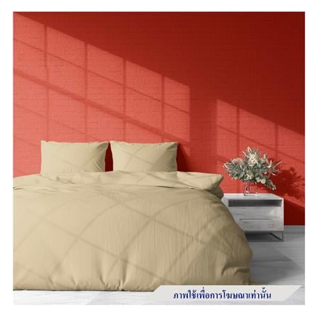 ชุดผ้าปูที่นอน 6 ฟุต 3 ชิ้น BED CLIP MICROTEX สี BEIGE_0