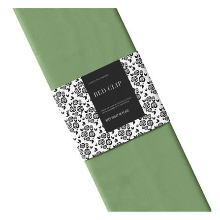 ชุดผ้าปูที่นอน 10 ฟุต 3 ชิ้น BED CLIP MICROTEX สี GREEN_3