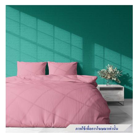 ชุดผ้าปูที่นอน 6 ฟุต 3 ชิ้น BED CLIP MICROTEX สี PINK_0