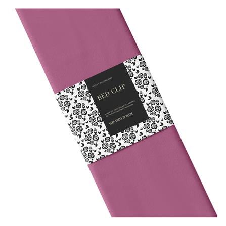 ผ้าปูที่นอน 6 ฟุต BED CLIP MICROTEX สี DARK PINK_3