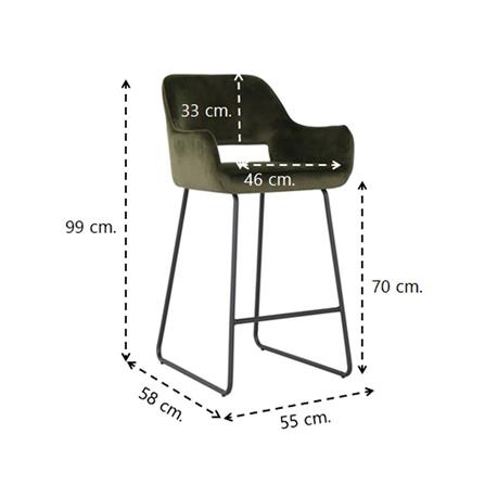 เก้าอี้บาร์ SB FURNITURE YABBER 19188355 สีเขียว_8