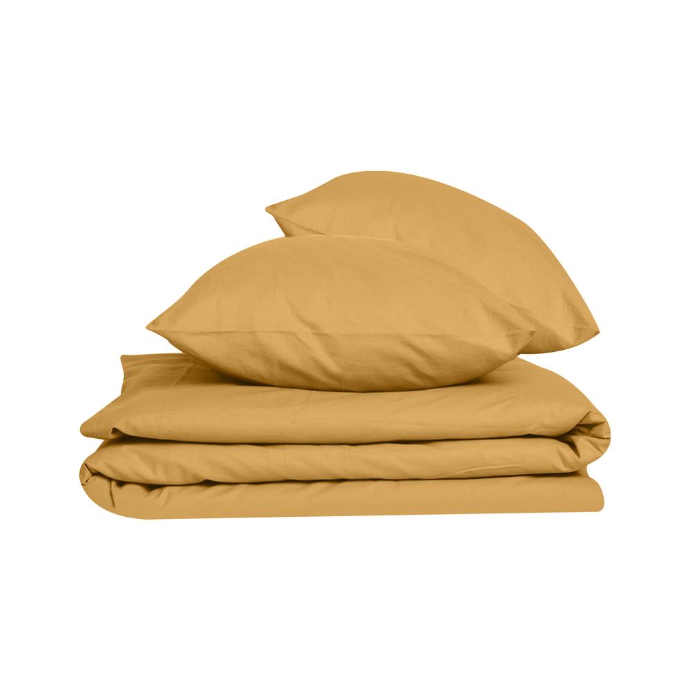 ชุดผ้าปูที่นอน 8 ฟุต 3 ชิ้น BED CLIP MICROTEX สี YELLOW