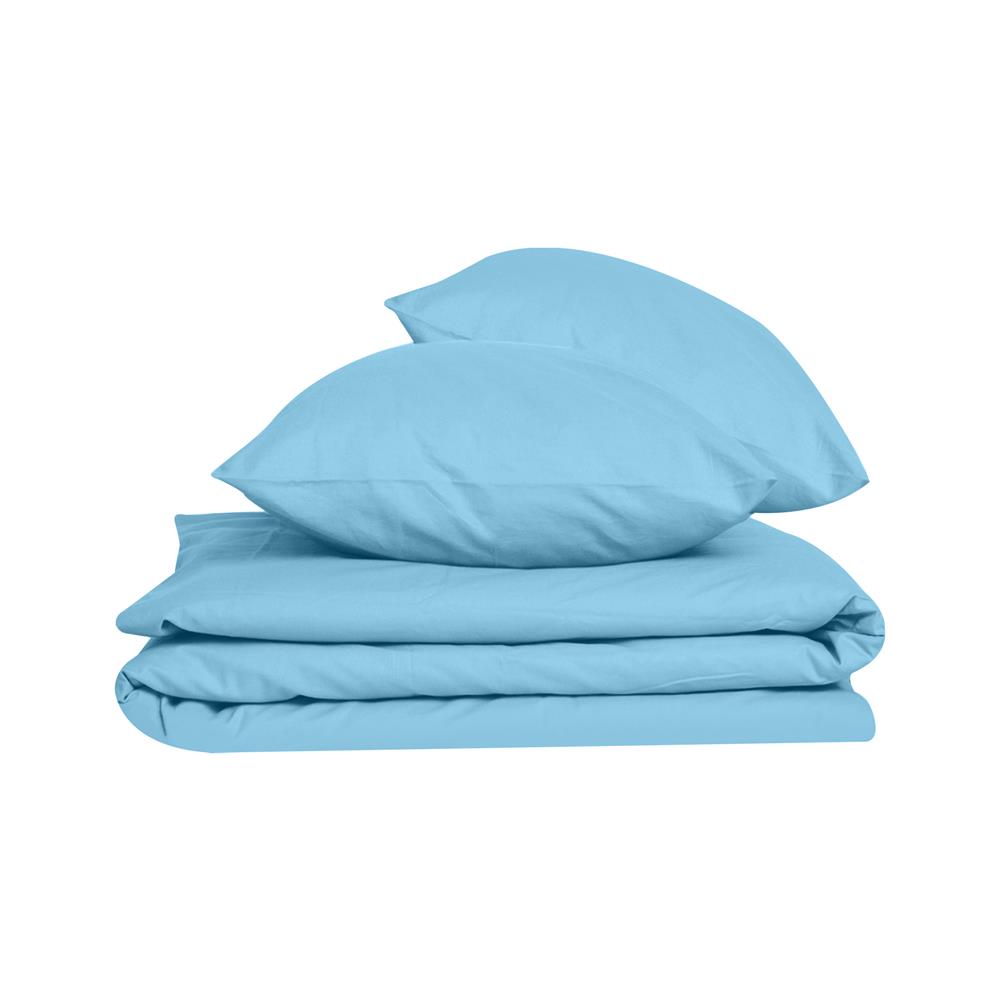 ชุดผ้าปูที่นอน 8 ฟุต 3 ชิ้น BED CLIP MICROTEX สี BLUE