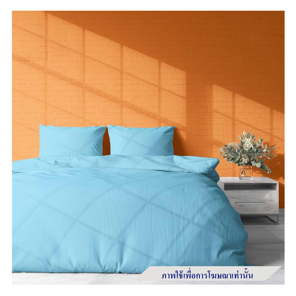 ชุดผ้าปูที่นอน 8 ฟุต 3 ชิ้น BED CLIP MICROTEX สี BLUE