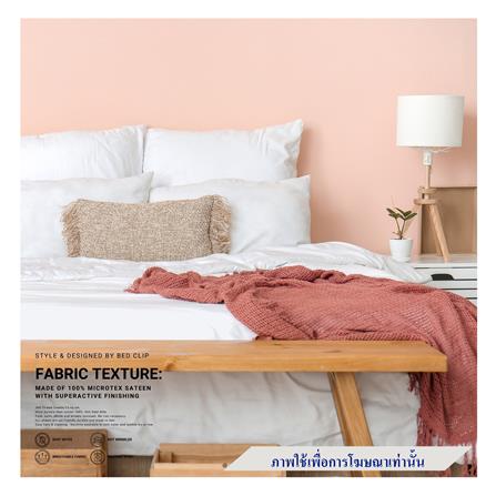 ชุดผ้าปูที่นอน 12 ฟุต 3 ชิ้น BED CLIP MICROTEX สี WHITE_0