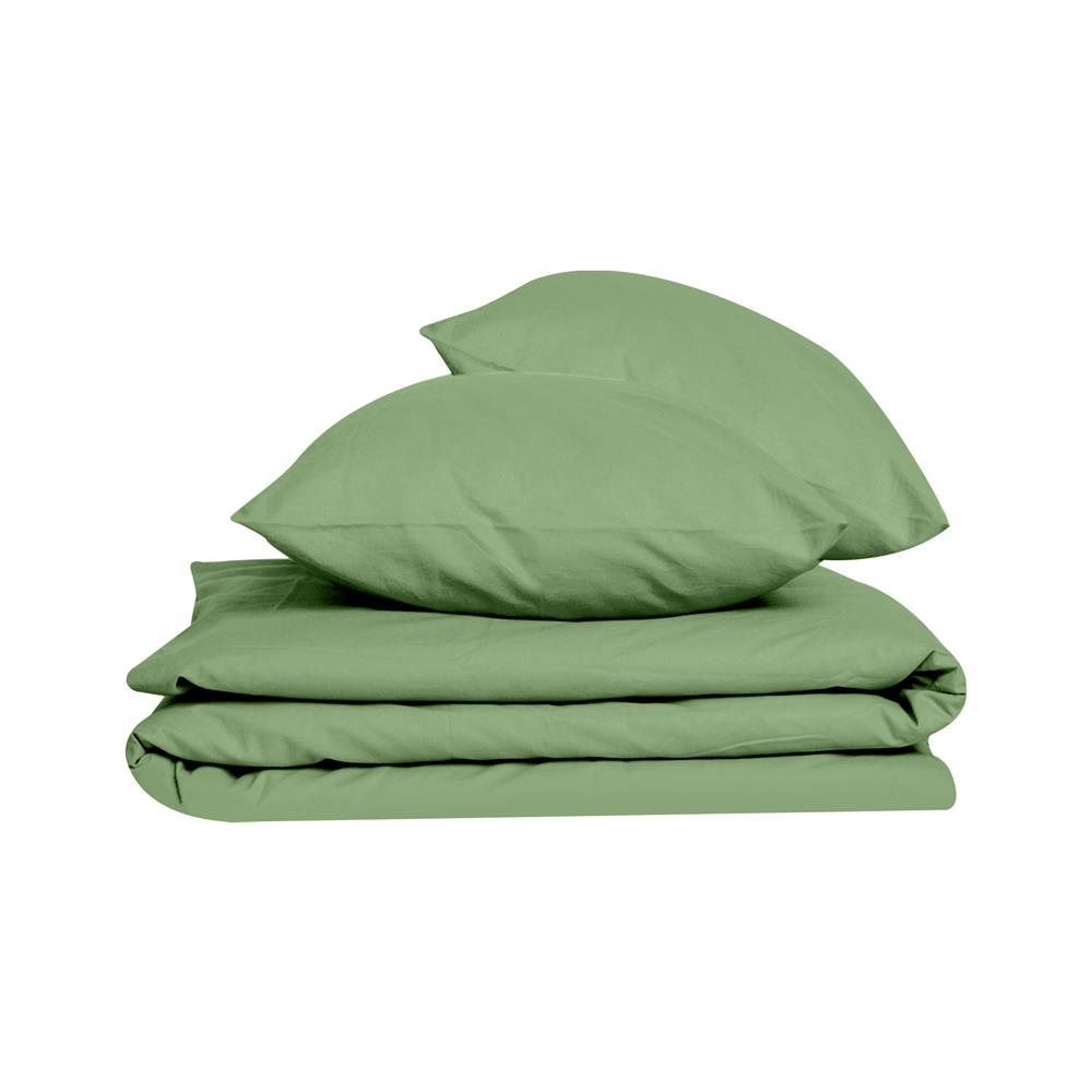 ชุดผ้าปูที่นอน 8 ฟุต 3 ชิ้น BED CLIP MICROTEX สี GREEN