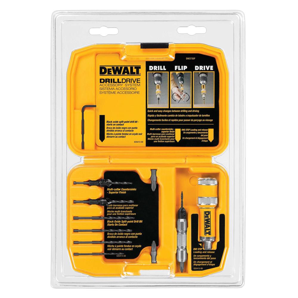 ชุดดอกไขควงและดอกสว่าน DEWALT DW2735P 12 ชิ้น
