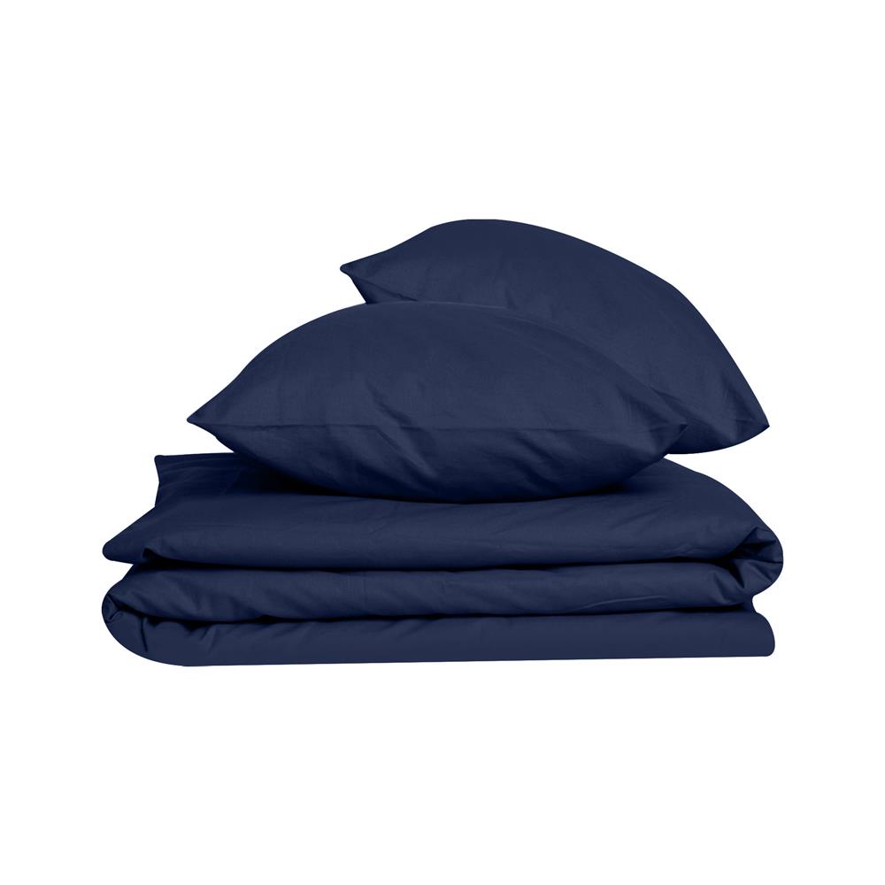 ชุดผ้าปูที่นอน 8 ฟุต 3 ชิ้น BED CLIP MICROTEX สี NAVY