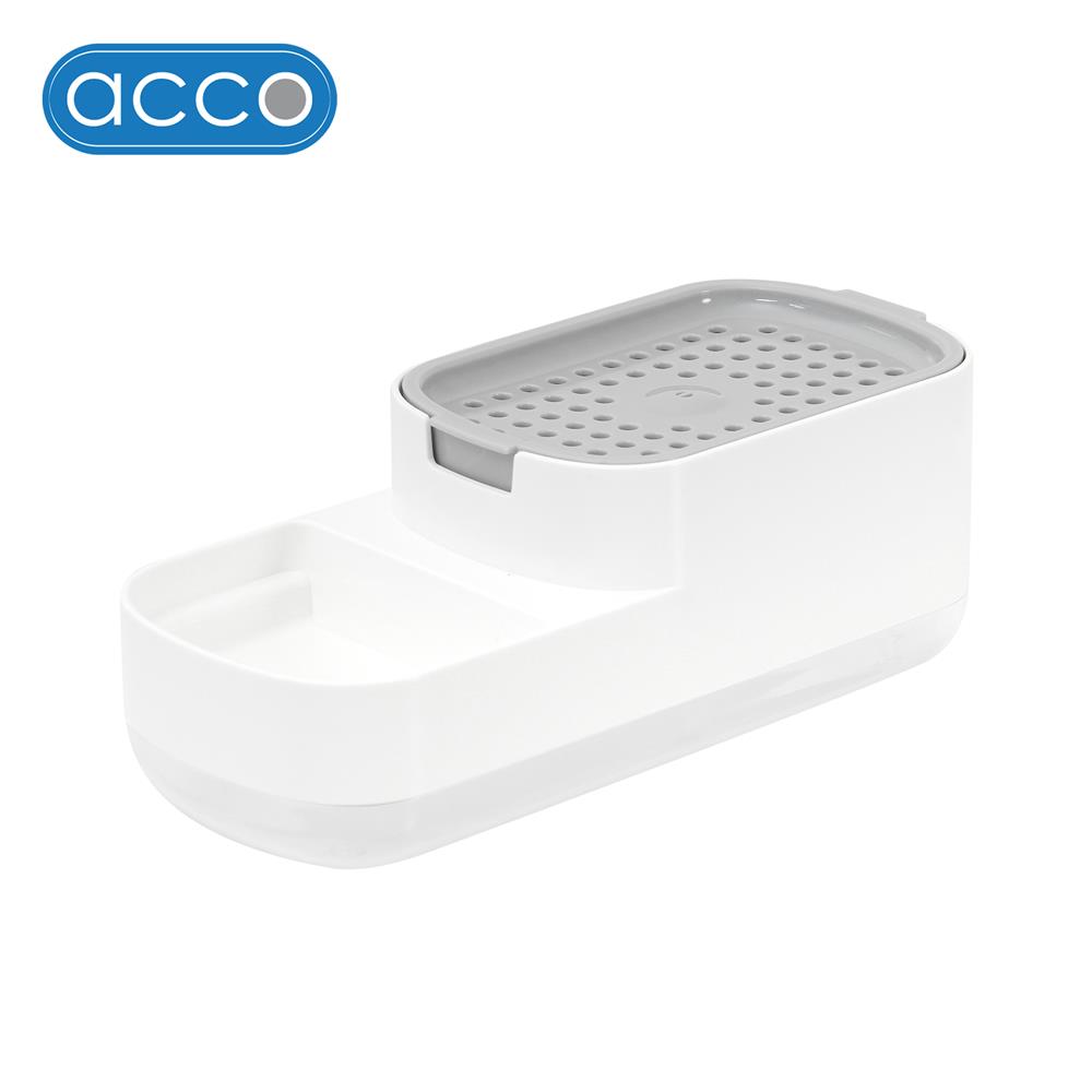 กล่องวางฟองน้ำและกดน้ำยาล้างจาน ACCO 600 มล. สีขาว_0