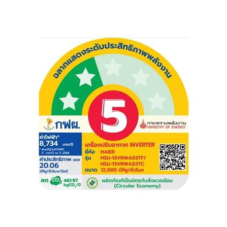 แอร์ผนัง HAIER HSU-13VRWA03T 12000 บีทียู อินเวอร์เตอร์_3