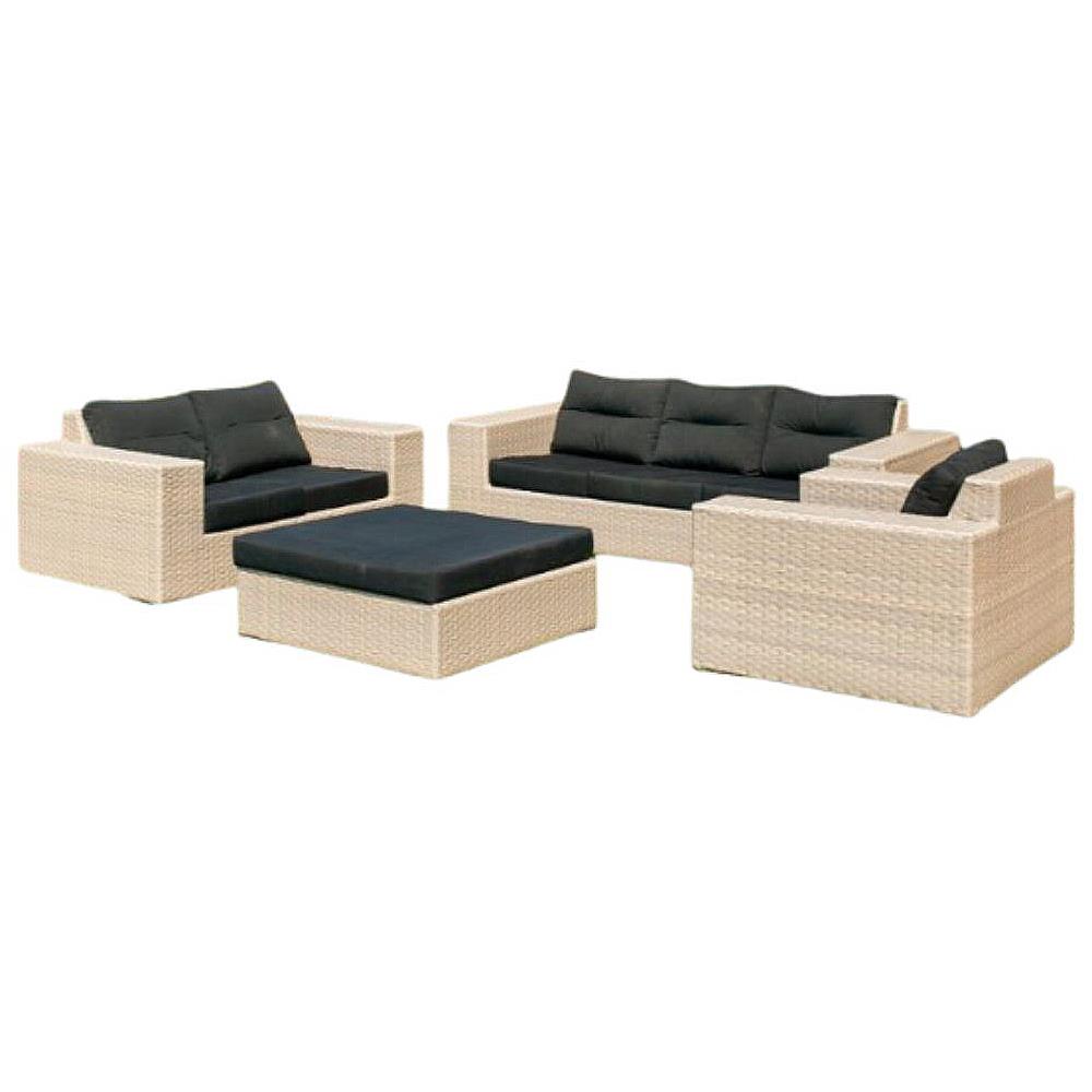 ชุดโซฟาสนาม 5 ที่นั่ง IVY SF017 CABANNA SOFA SET สีเบจ