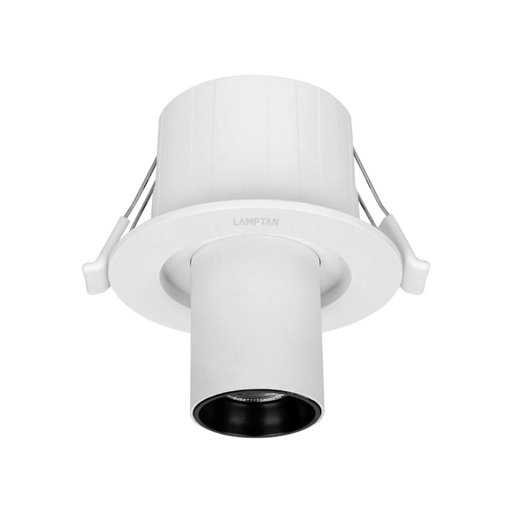 ดาวน์ไลท์ LED LAMPTAN SPOT SCOPE 6 วัตต์ DAYLIGHT/COOL WHITE/WARM WHITE 3.5 นิ้ว สีขาว กลม