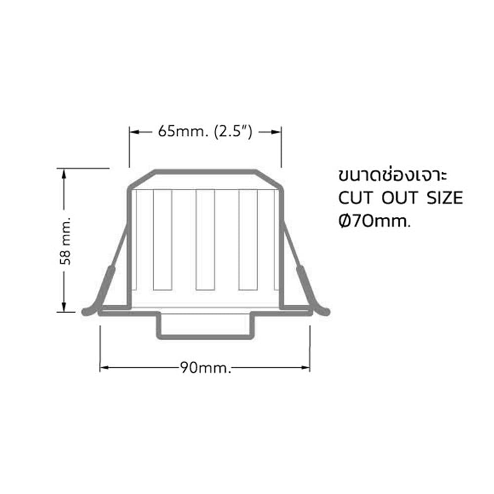 ดาวน์ไลท์ LED LAMPTAN SPOT SCOPE 6 วัตต์ DAYLIGHT/COOL WHITE/WARM WHITE 3.5 นิ้ว สีขาว กลม